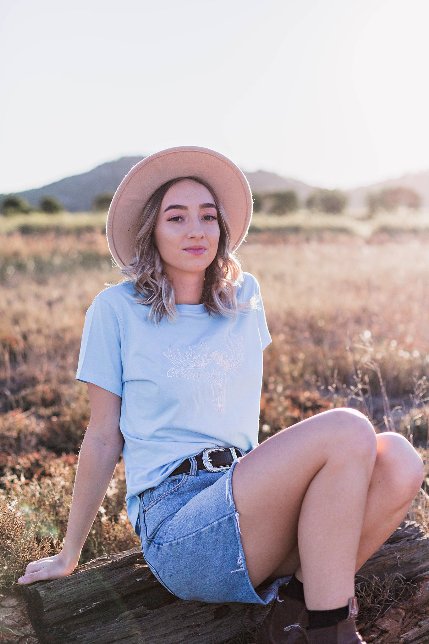 CC Ladies Embroidered "Wild Flower" T-shirt