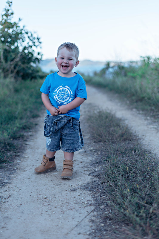 CC Baby Boy Embroidered "Walk The Line" Tee