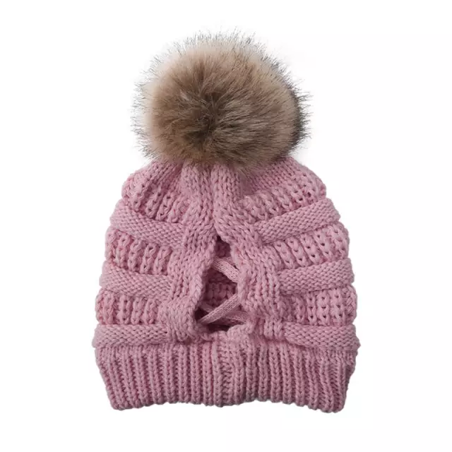 CC Pom Pom Ponytail Beanie